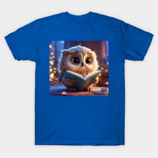 Cute Owl Immersed in a Book T-Shirt